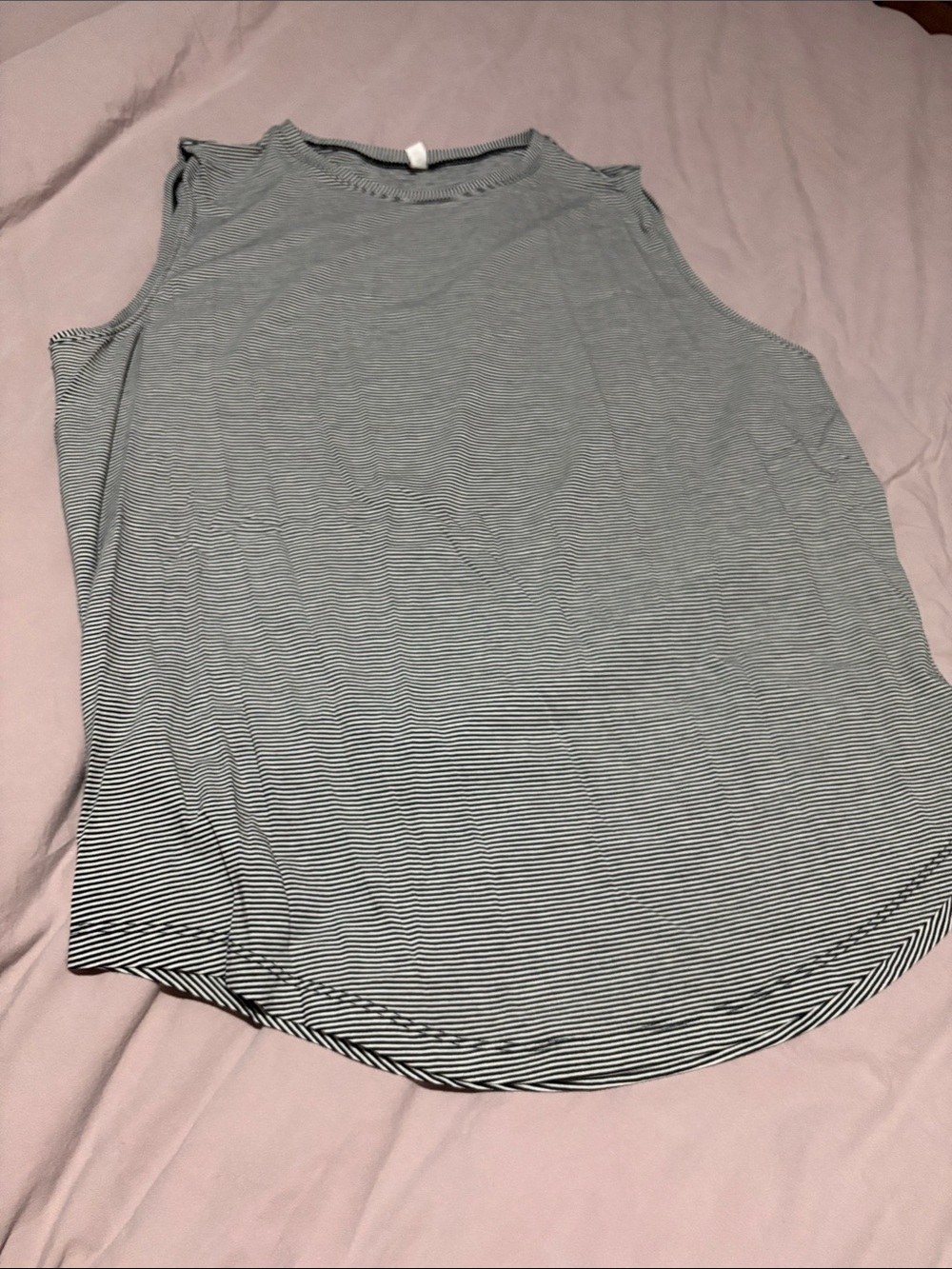 lululemon athletica Black & White Striped Brunswick Tank